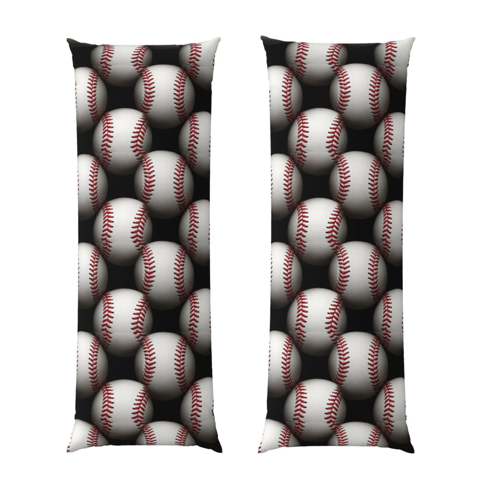 Long Pillowcase 20x54 Inch, Cool Baseball, Ultra Soft Body Pillow Cover with Hidden Zipper, Wrinkle Resistant Fabric for Bed Couch Home Decoration