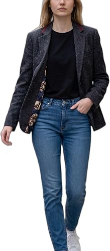 Womens Spotted Slim Fit Blazer Coat