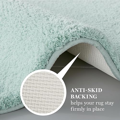 Miniatura 4 de MARTHA STEWART Drylon Microfiber Bath Rug - 1 Piece, Ultra Soft Plush, Non-Slip, Thick, Washable Bathroom Rugs, Home Decor Accessories, Household