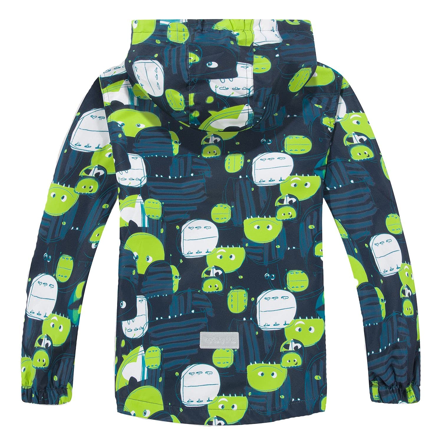 Echinodon Veste doublée pour garçon - Imperméable - Coupe-vent - Respirante - Pour enfant - Pour la randonnée, le trekking