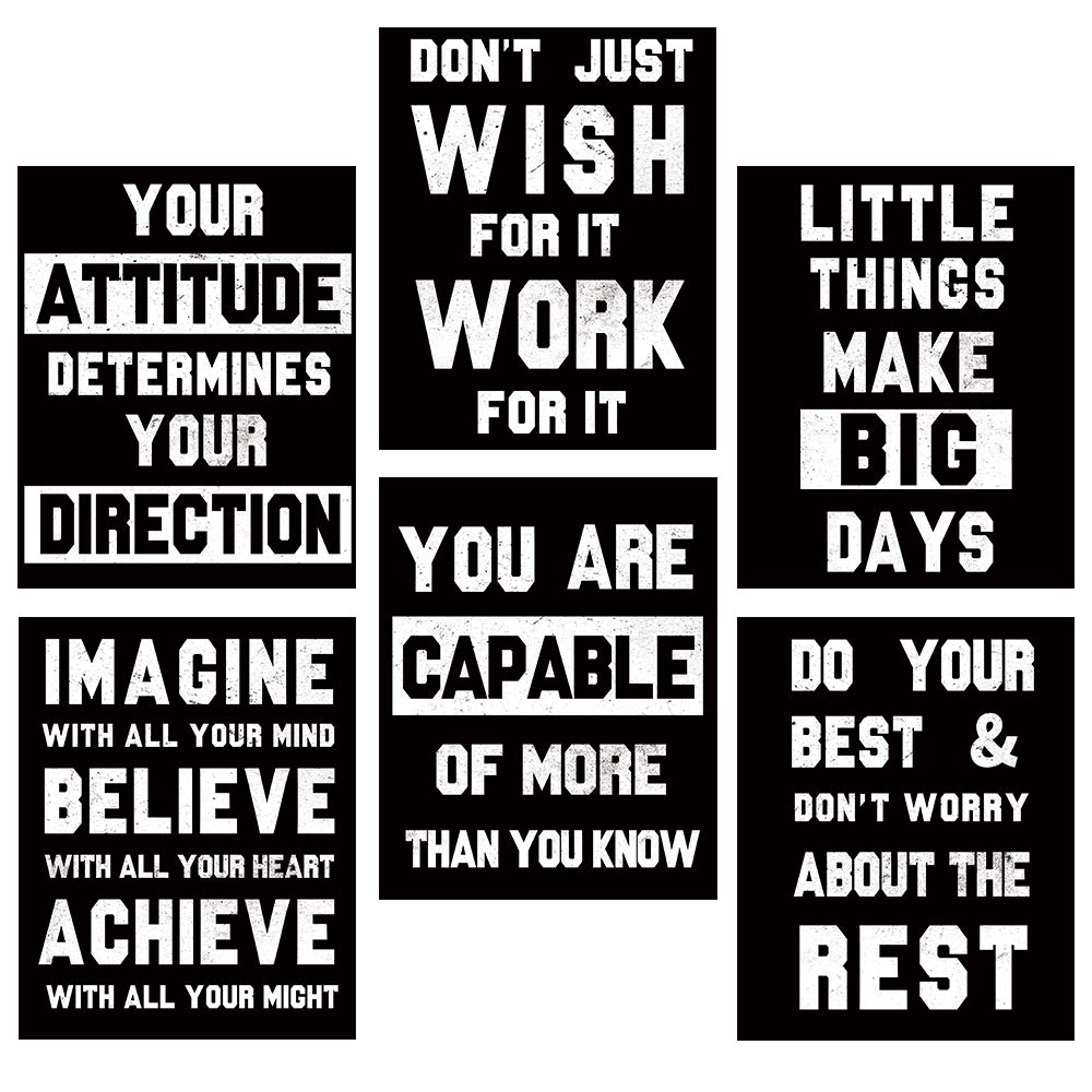 Buy HOMANGA Motivational Wall Art s, Positive Office Decor Art Prints, Set of 6, Inspirational