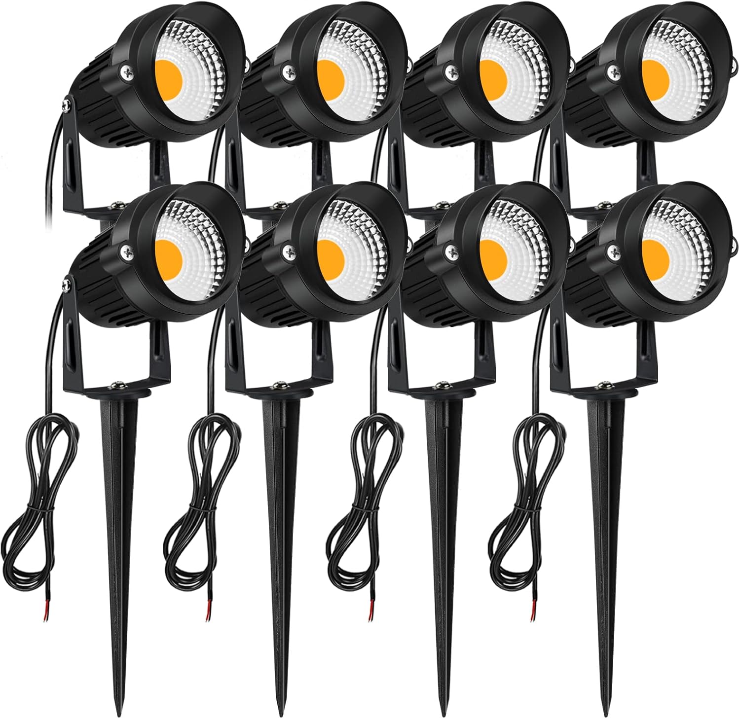 JESLED 5W Low Voltage LED Landscape Lights, 12V 3000K Warm White, IP65