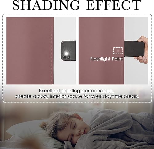 Miniatura 232 de RYB HOME Juego de 2 paneles de cortinas opacas grises de 63 pulgadas de largo, cortinas sólidas resistentes para oscurecer la habitación