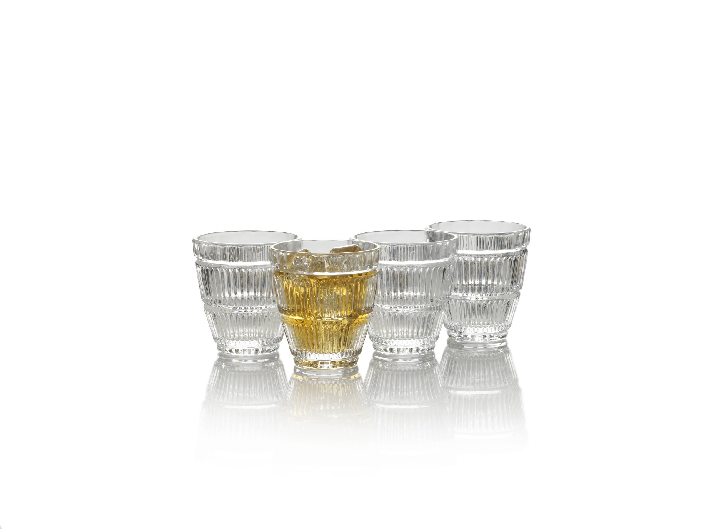 Mikasa Carroll Gate Double Old Fashioned Glass, 9-Ounce, Set of 4
