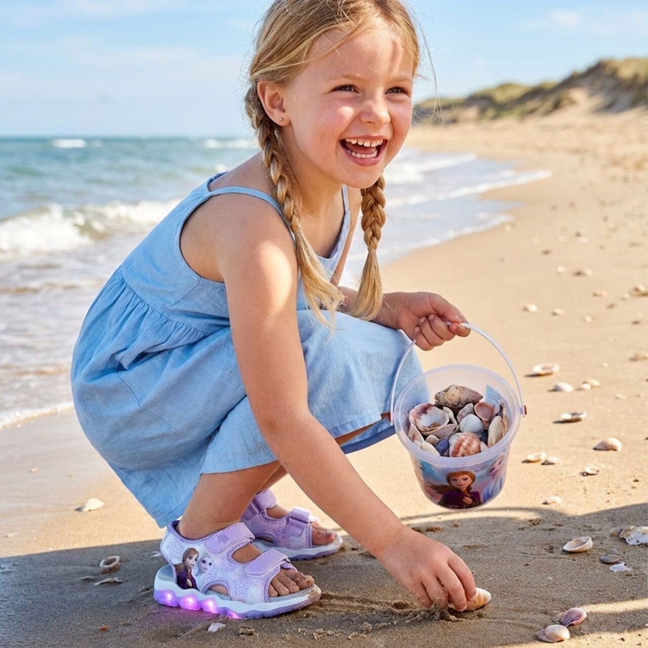 Leomil Frozen Sandales Fille Girl Sandale, Chaussures d'été pour enfants