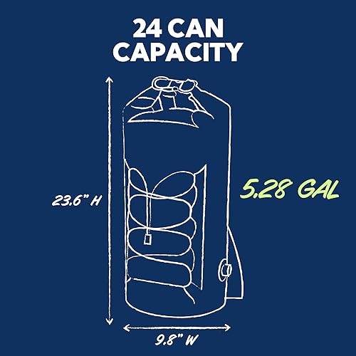 Miniatura 5 de Sun Ninja Enfriador flotante de bolsas secas  Cierre enrollable a prueba de fugas, plegable, impermeable para exteriores con correa acolchada para