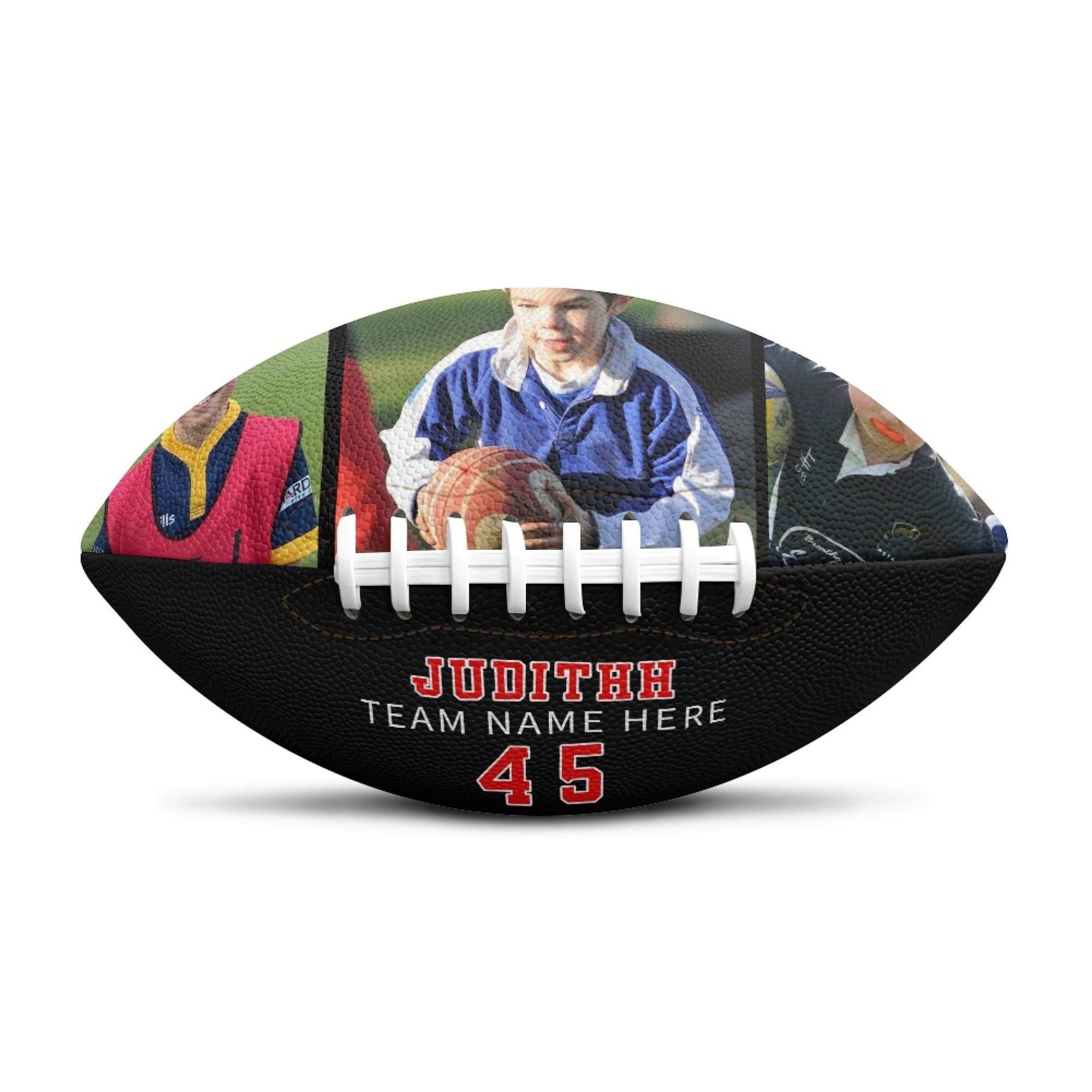 SSRUI Personalized Photo Football, Custom Name Best Coach Ever Football, Coach Appreciation Gift from Team (Team-1)