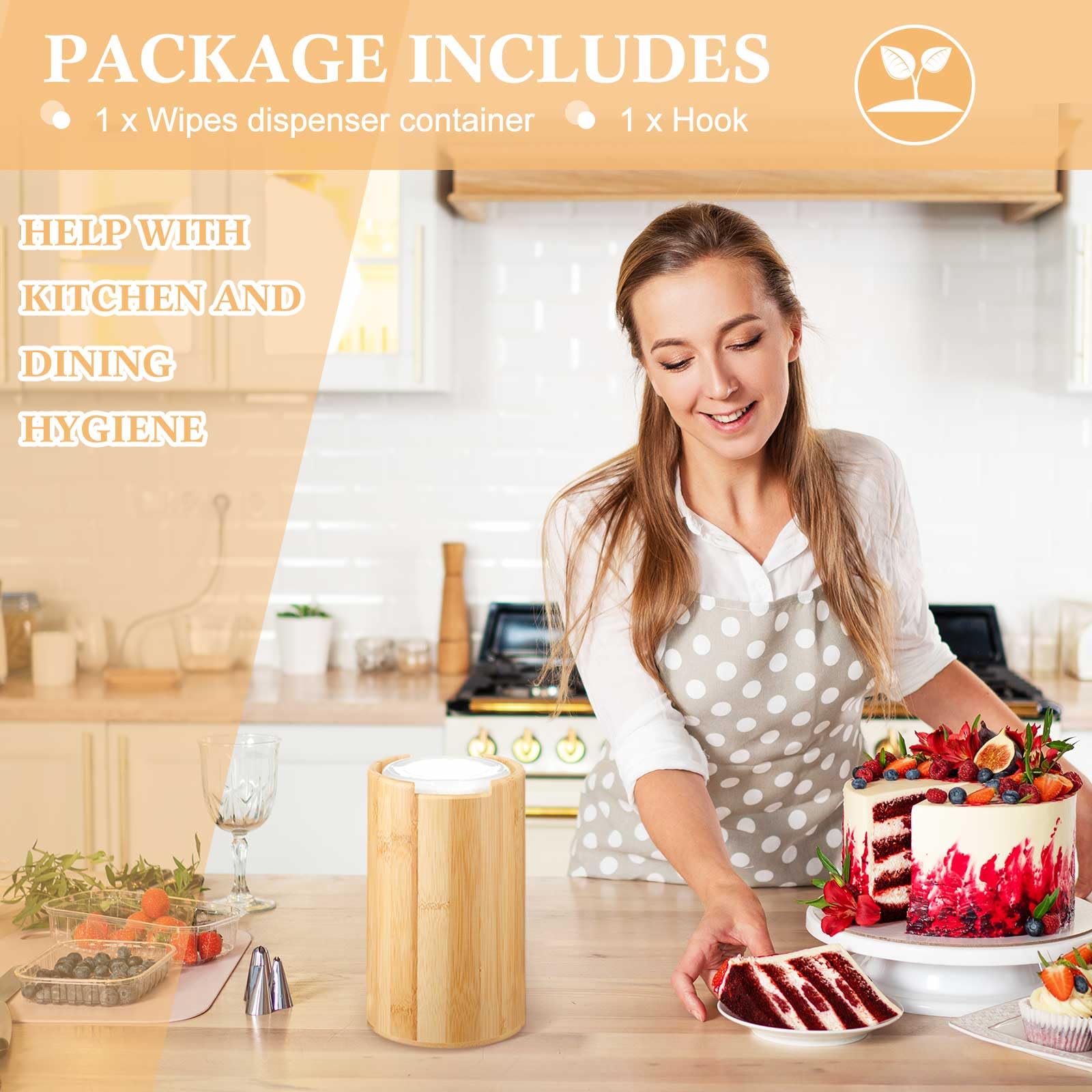 SiliFine Dispensador de toallitas desinfectantes rellenables, contenedor de toallitas desinfectantes montado en la pared, organizador decorativo de bambú para cocina, baño, oficina, aula, encimera,