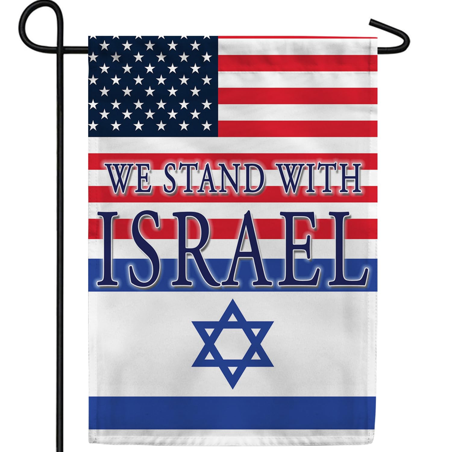 US-Israel Freundschafts-Gartenflagge – 33 X 47 Cm, Doppelseitig Bedruckt, Wetterfest