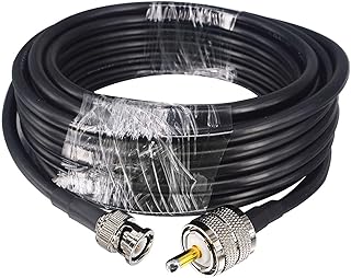 Boobrie PL259 to BNC Cable 16.4ft UHF PL-259 Male to BNC Male Antenna Jumper Cable RG58 Coax Cable for Handheld CB Radio, Amateur Radi, SWR Meter