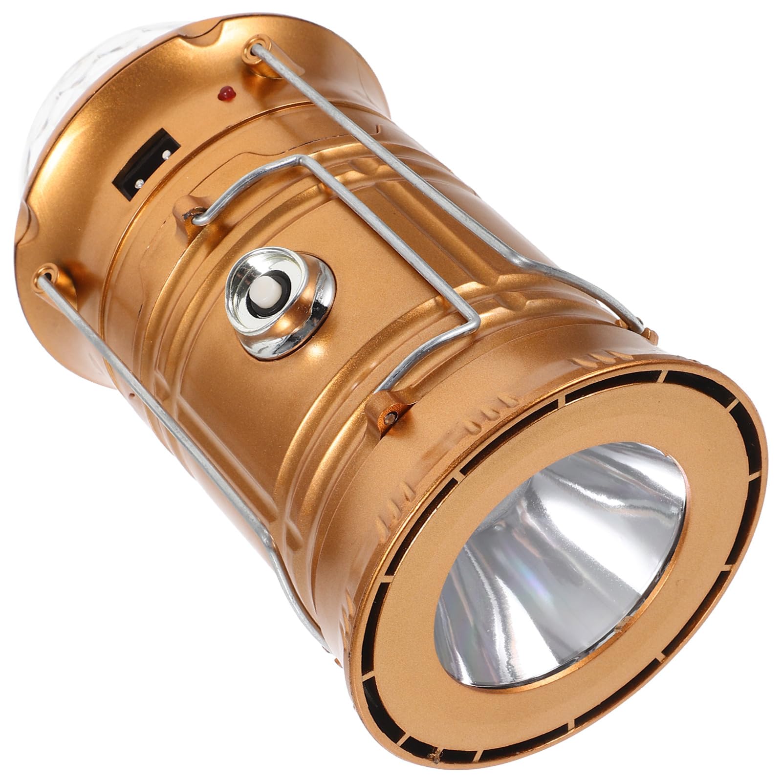 Lámpara LED Recargable para Camping Portátil, Luz de Tienda de Campaña Dorada, Luz de Emergencia Multifuncional para Actividades al Aire Libre y Senderismo