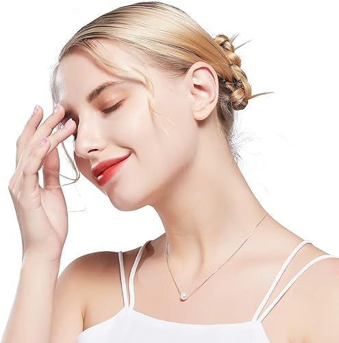 Miniatura 2 de Collar ALoveSoul para mujeres y niñas - Collar de plata de ley 925 con perla única, ideas de regalo para el Día de la Madre y cumpleaños