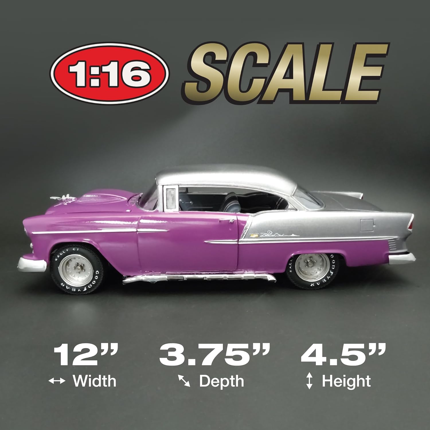 AMT 1955 Chevy Bel Air Hardtop 1:16 Scale Model Kit - Image 4