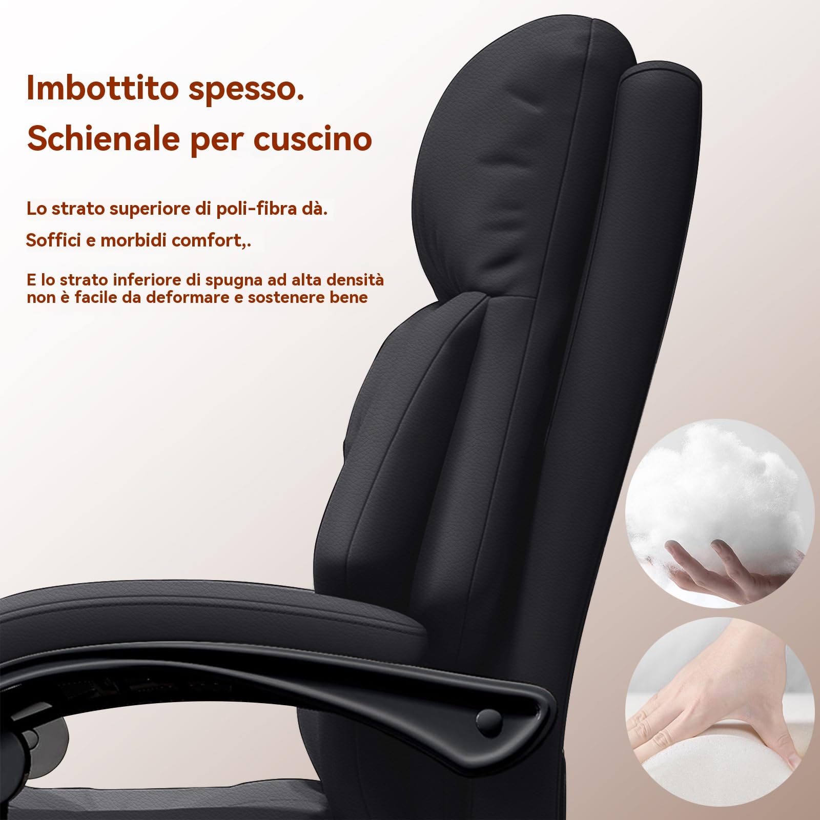 Sedia da ufficio con poggiapiedi Sedia da ufficio direzionale con rotelle Sedia da gioco per computer con schienale alto Sedia da ufficio ergonomica con inclinazione regolabile