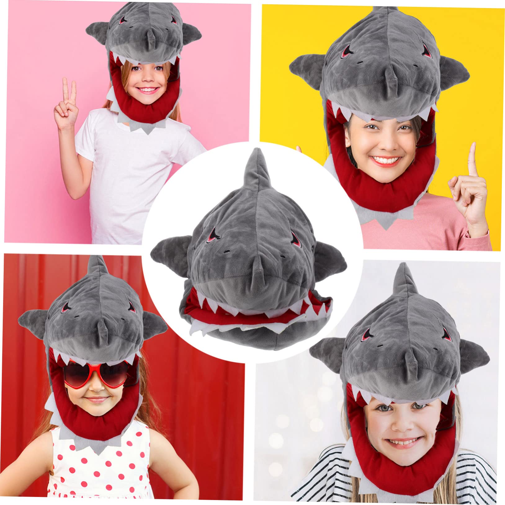 Toyvian Cappello da Carnevale a Forma di Squalo in Peluche Verde Cotone Pp, Comodo da Indossare e Facile da Usare per Feste e Photo Booth Divertenti