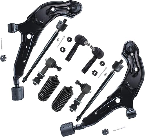 Miniatura 70 de Detroit Axle - Kit de suspensión frontal de 10 piezas para Chevy Trailblazer GMC Envoy XL Buick Rainier 9-7X Ascender, inferior y superior, 4 brazos