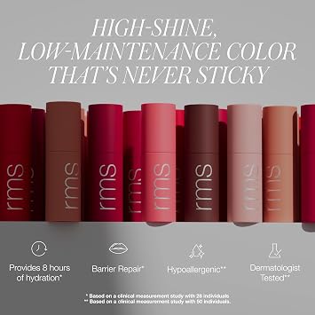 RMS Beauty Legendary Lip Oil - Hydrating Lip Gloss, 0.17 oz | High-shine hydrating lip gloss oil with bitter cherry & jojoba oil. Provides 8-hour continuous moisture for soft lips.