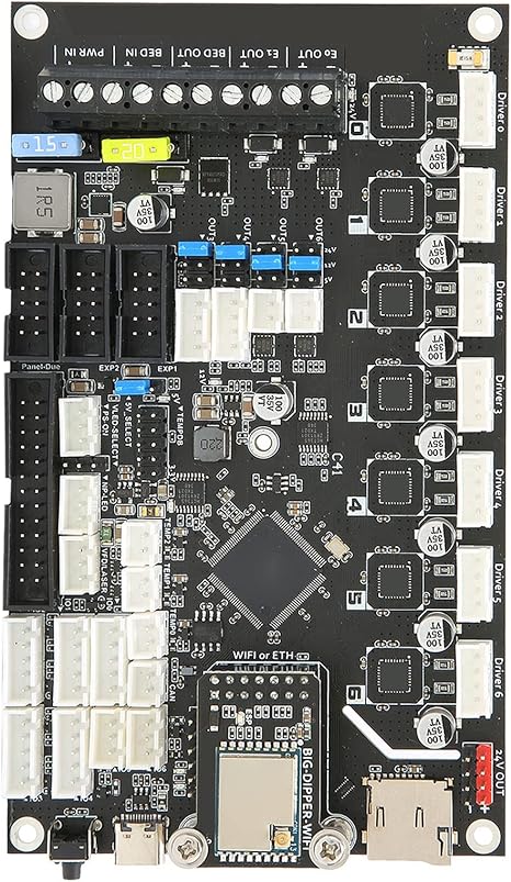 review 3D Printer Control Board, Duet3 Mini5 PCB Material LCD 3D Printer Mainboard 28V VORON 2.4 Big CAR for 3D Printer Accessories
