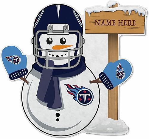 Rico Industries NFL Football Tennessee Titans - Banderín de muñeco de nieve de fieltro personalizado, decoración para el hogar y la sala de estar,