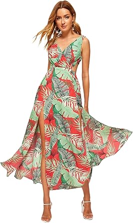 V neck summer maxi dress Clearance
