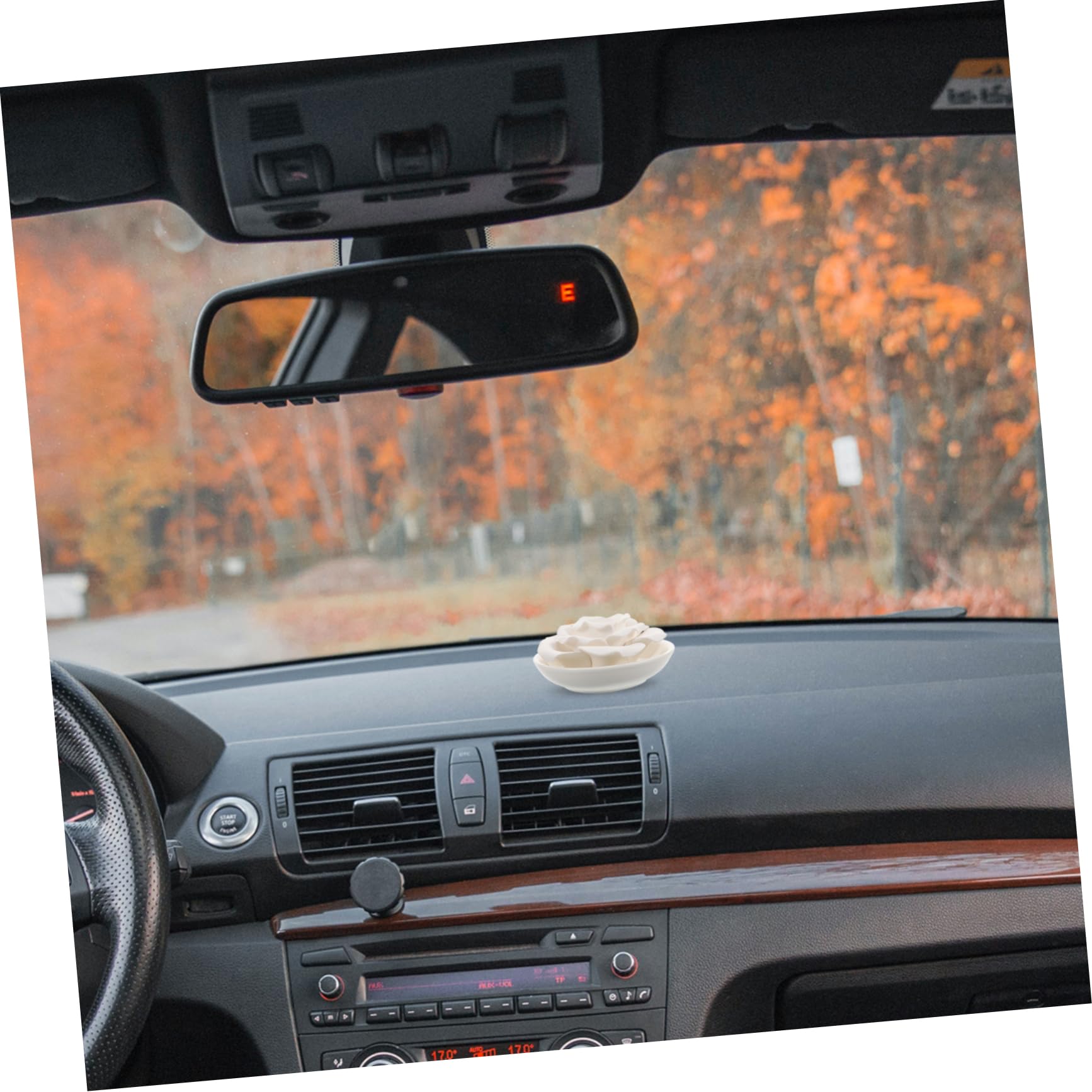 Difusor de Aromaterapia Forma de Flor Difusor Portátil de Piedra para Coche Dormitorio Baño Aromaterapia y Hogar