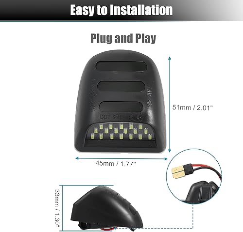 Miniatura 7 de X AUTOHAUX Lámpara de matrícula LED para Chevy Silverado Tahoe Suburban para GMC Sierra 1500 2500 3500 LED completo número trasero placa lámpara