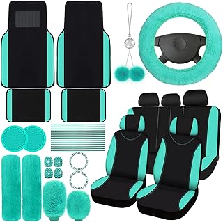 Woanger 47 Car Seat Cover Full Set for Women Included Car Front Rear Seat