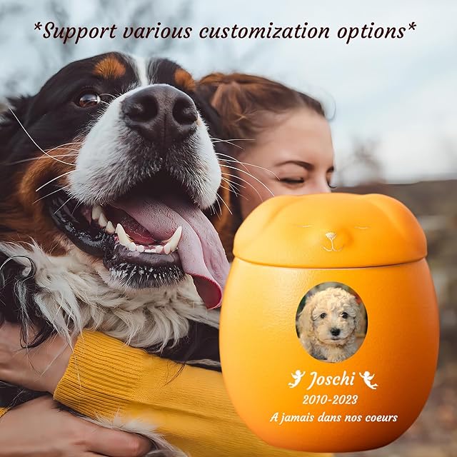 Foto 6 de 7 de WXMYOZR Urnas De Mascotas para Cenizas De Perros, Urnas De Perros Personalizadas para Cenizas