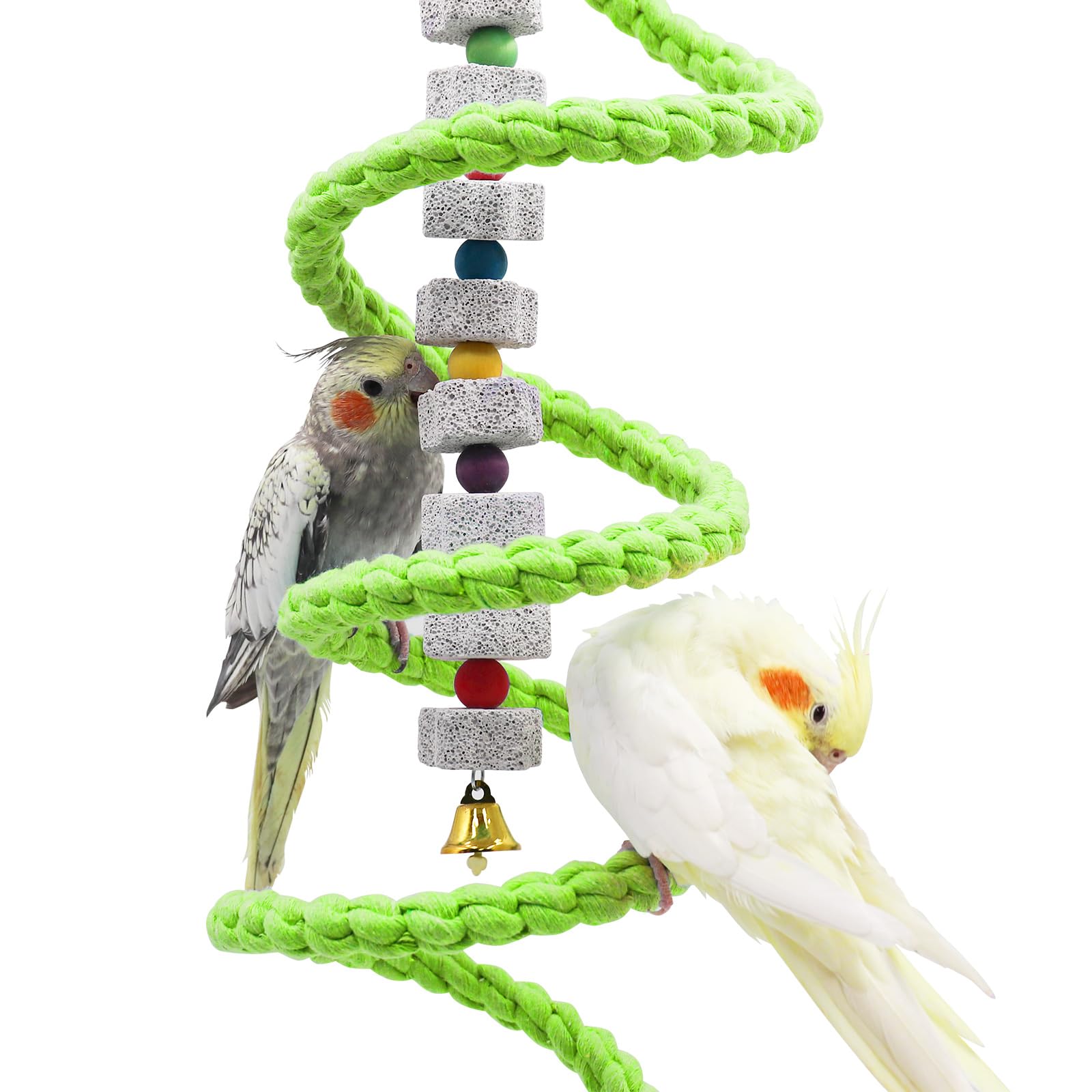 Snapklik.com : 59 Inches Spiral Rope Perch, Swing, Cage Stand Pole ...