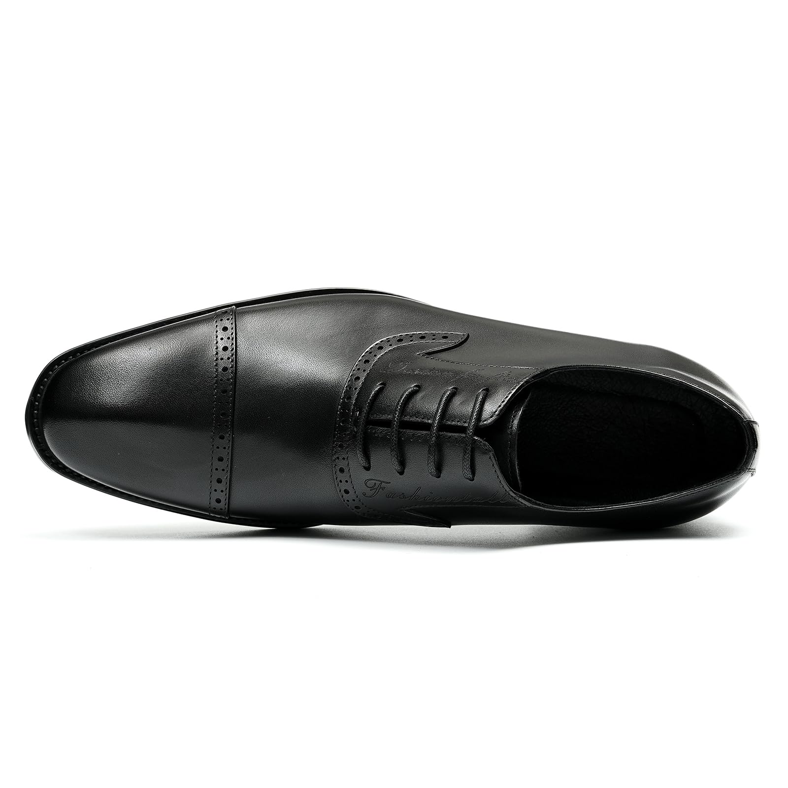 Brogues Oxford Faites à la Main pour Hommes Chaussures de Ville Formelles en Cuir Chaussures Habillées Basses à Lacets