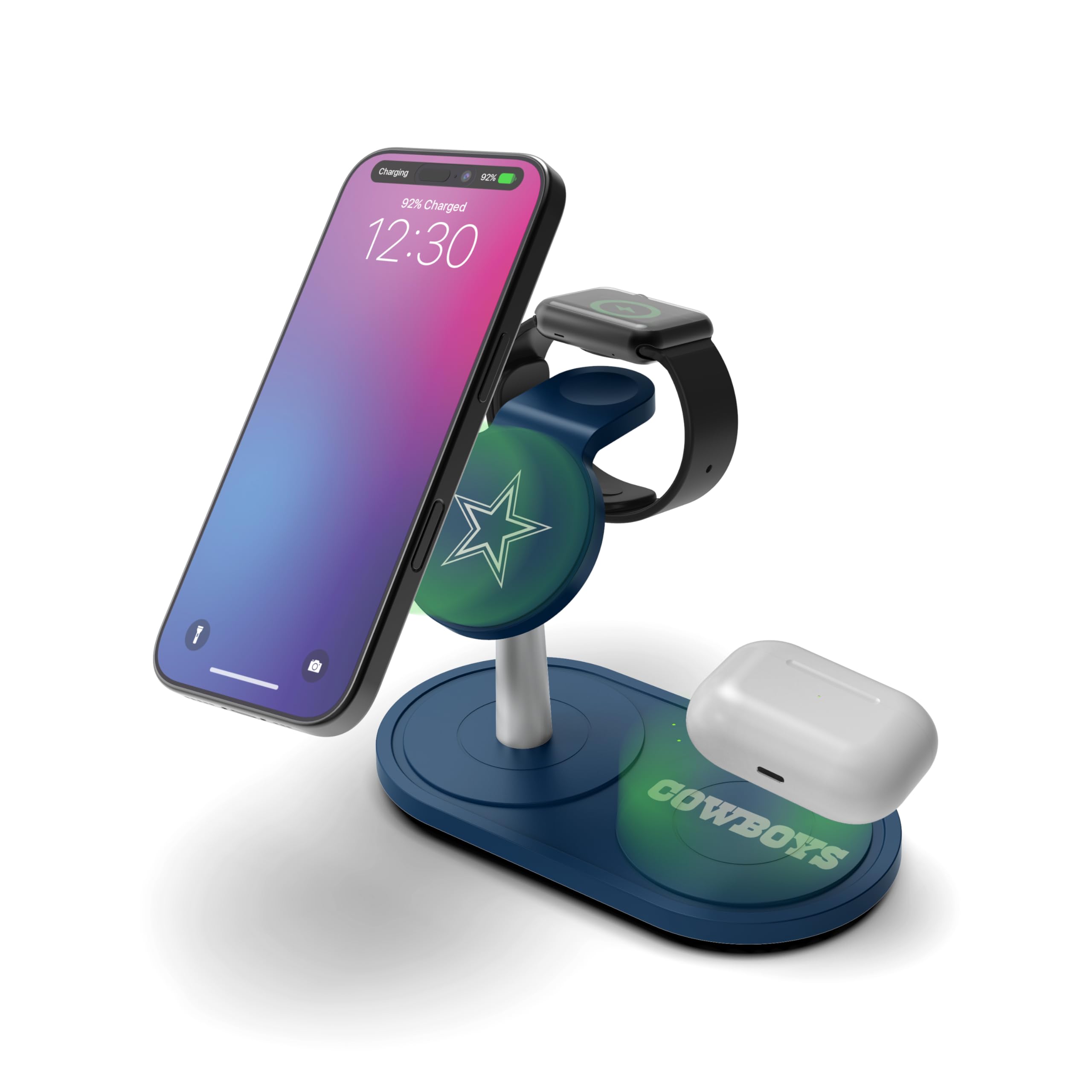 SOAR Stazione di ricarica wireless NFL 3 in 1 - Dallas Cowboys