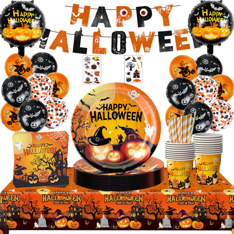 Halloween Geschirr Set,Halloween Party Deko, Halloweens Partygeschirr...