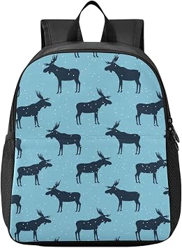 Toddler Moose Backpack for Boys Girls Preschool Kindergarten Simple School Bag Daycare Bookbag for Kids S