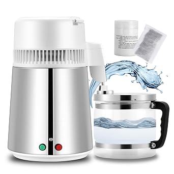 Distiller Water Distiller 4 L Stainless Steel Water Distiller Water Distiller Water Distiller for Pure Water Distilling at Home with Glass Jug 220 V