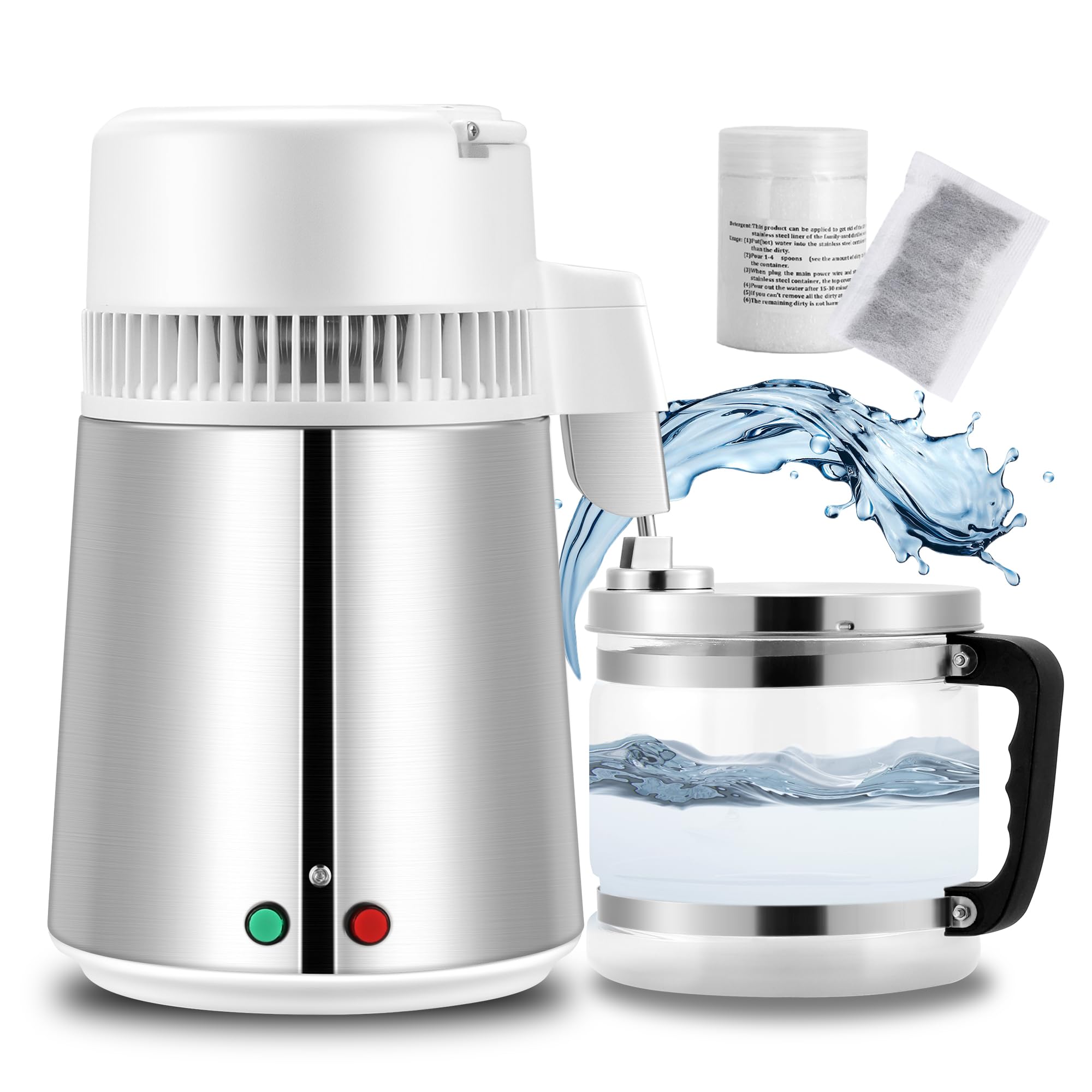 Destilliergerät 4L Edelstahl Wasserdestillierer 220V Water Distiller