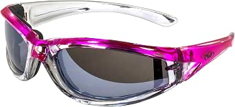Global Vision Metro Series Safety Sunglasses - Semi-Rimless, Flash Mirror Lens, Matte Charcoal Frame (ANSI Z87.1+)