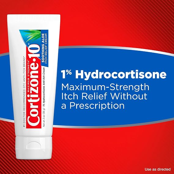 Cortizone-10 Max Strength Soothing Aloe Itch Relief Cream, 2 oz.