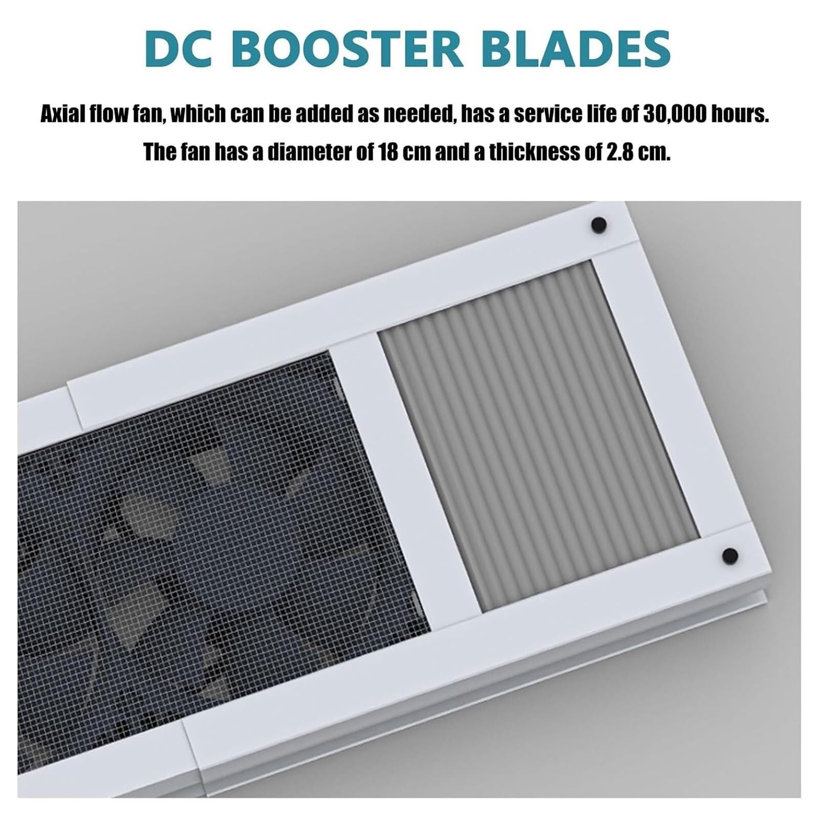 Ventilador Vertical De Ventana，Extractor Para Ventana Corredera，Volumen De Aire Ajustable，Instalación Retráctil Sin Perforar 53-120cm，2800RPM Para Dormitorio Cocina Oficina Baño(Black,81-120cm)