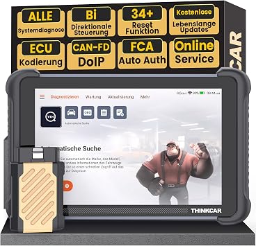 ThinkScan 689BT OBD2 Diagnostic Tool Car with 34+ Reset Function  System Diagnostics Reader Car for Active Testing/ECU Coding/BI Directional Control/CANFD&DoIP
