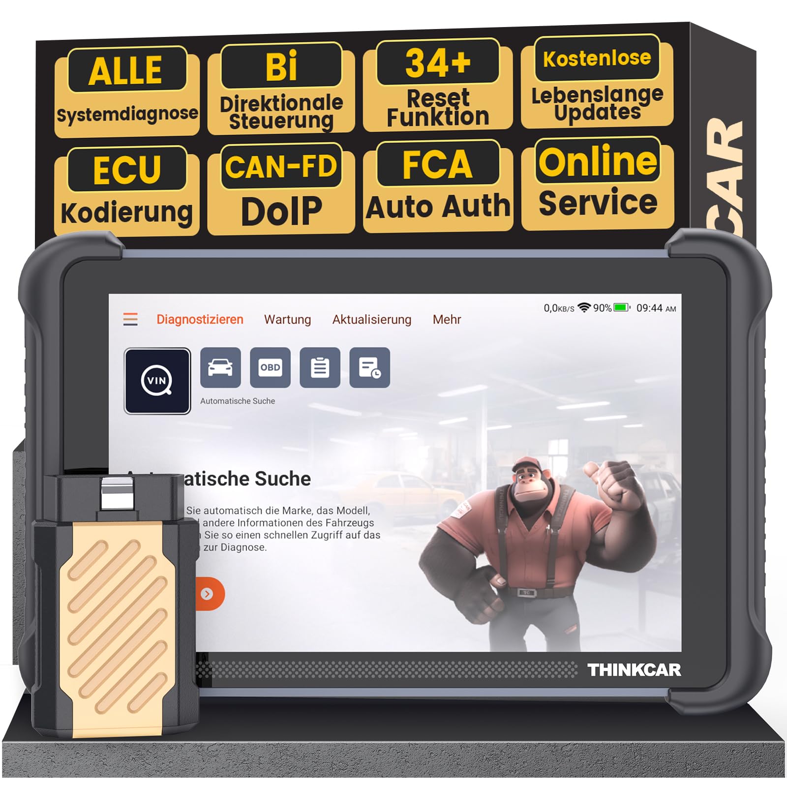 ThinkScan 689BT OBD2 urządzenie diagnostyczne, samochód z funkcją resetowania 34+ i pełną diagnostyką systemu, czytnik samochodowy do aktywnego testowania, kodowanie ECU, sterowanie dwukierunkowe