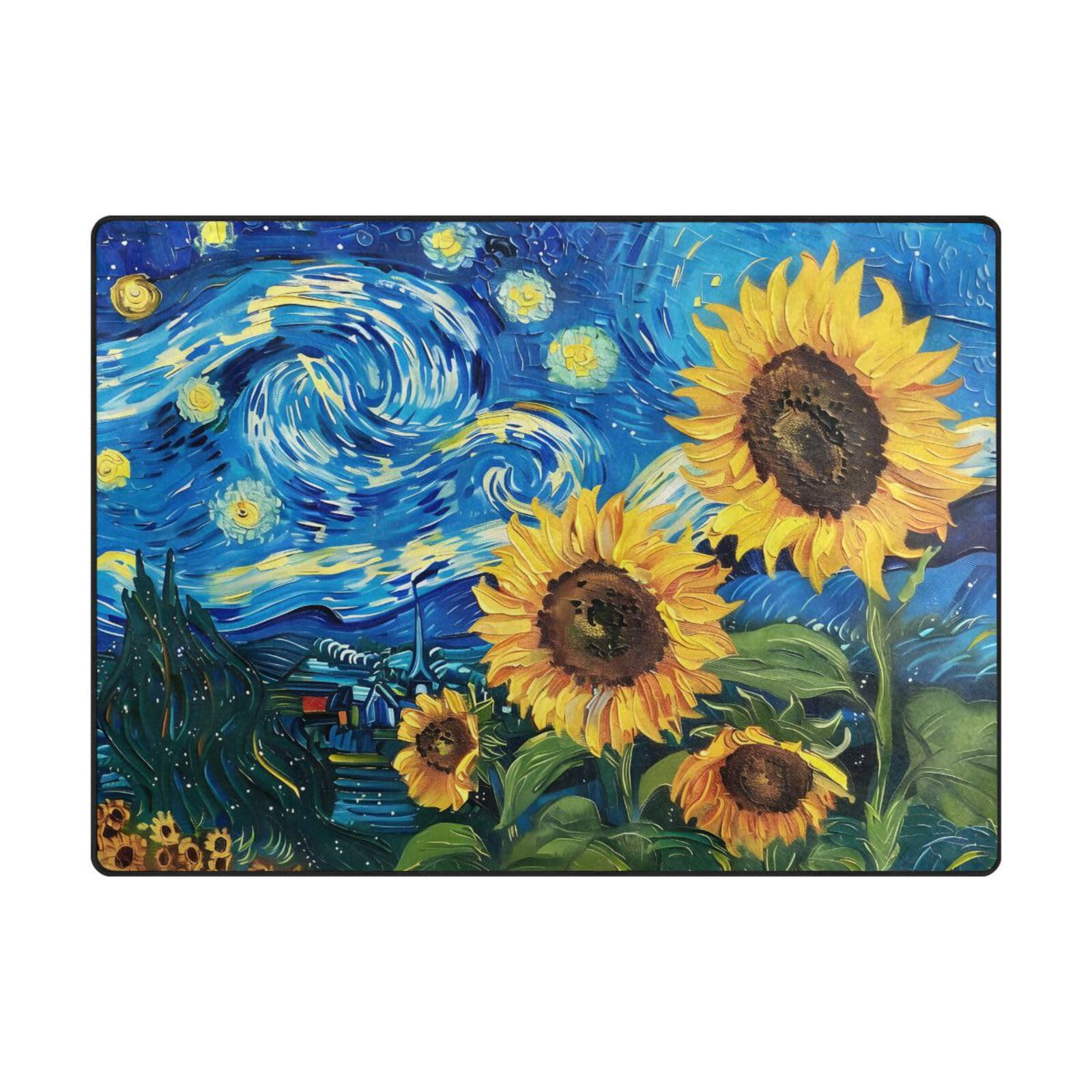 Tapis de sol contemporain ciel étoilé pour créer un coin lecture doux dans le salon