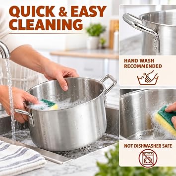 Aluminium Cookware Deep Stockpot Soup Pot Saucepan Cooking Pan Stew Catering Cooking Pan (31cm)