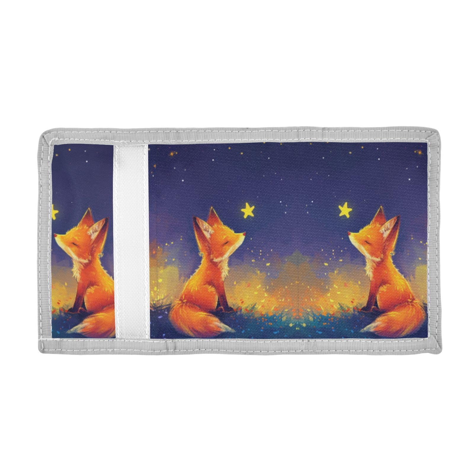 ALAZA Kids Wallets for Boys Girls Toddler Trifold Wallet Children Small Cute Fox with Zipper Coin Pocket