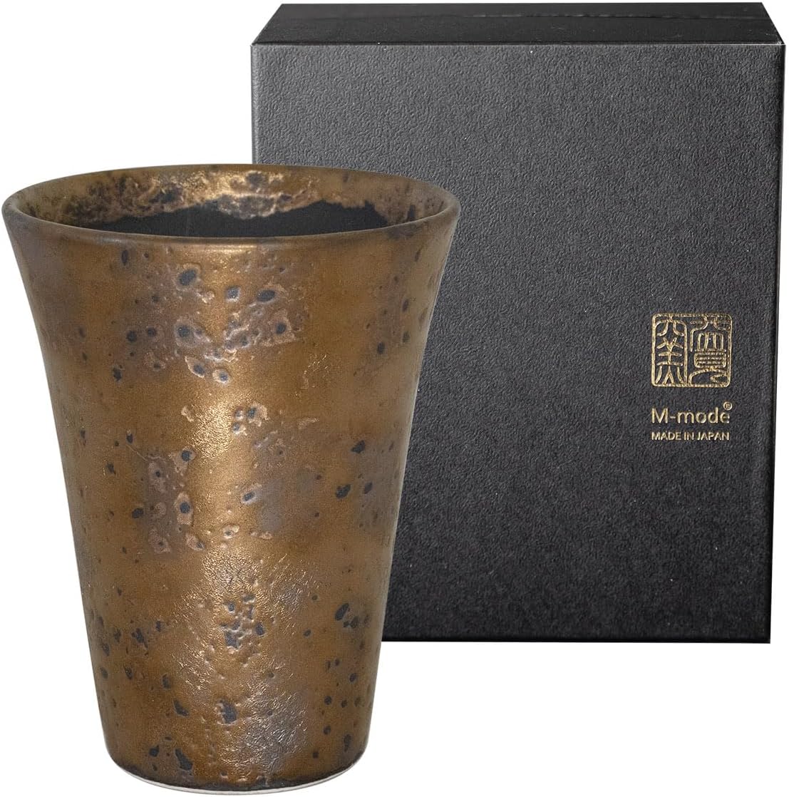 Marusan Kondo 06736 Cup, Beer Cup, Small, Sake Bottle, Present, Gift, Gold Color, Mashimi Kiln