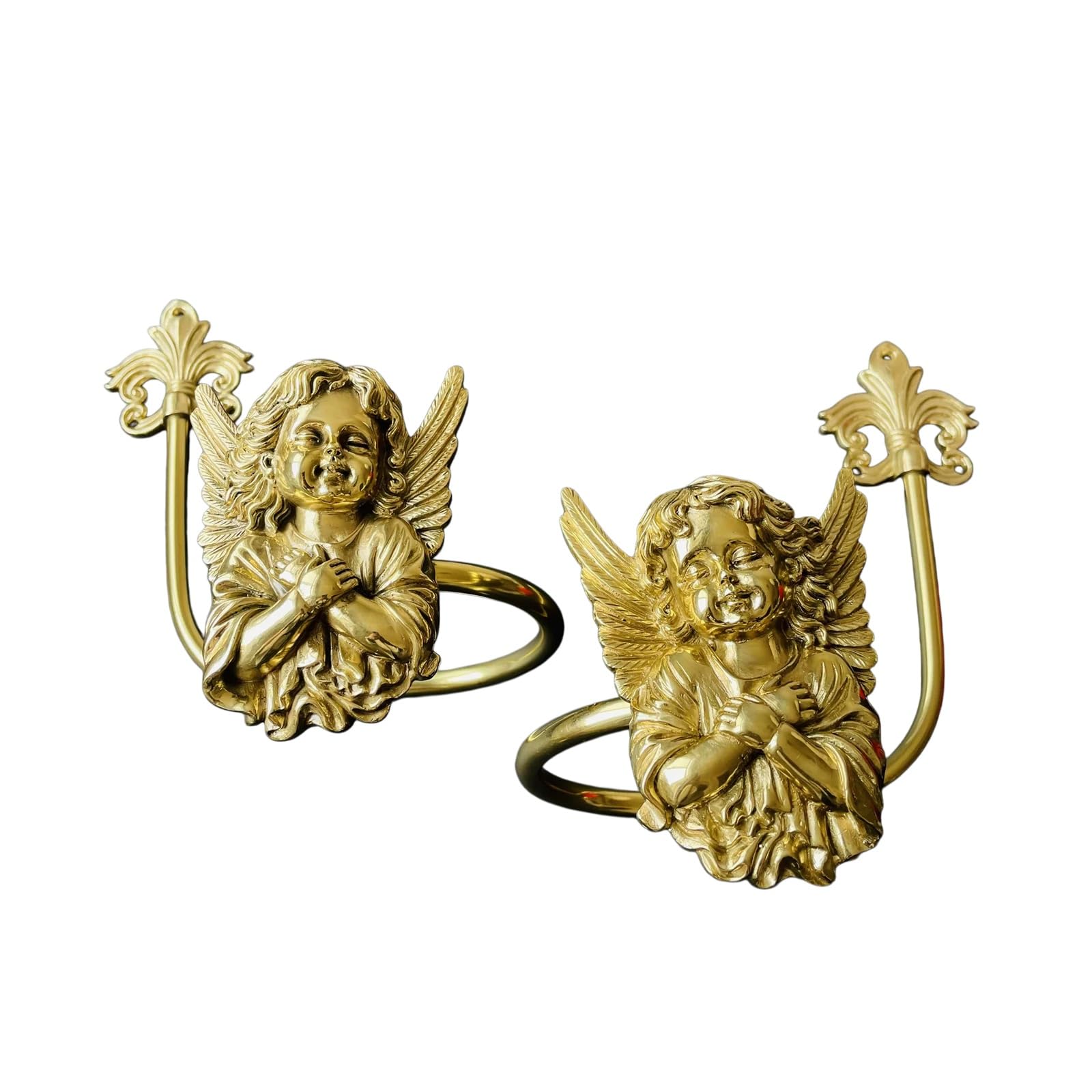 Decorative Curtain Holdbacks, Wall Mounted Window Drapery Tiebacks Hooks Drape Holdbacks Holders for Bedroom