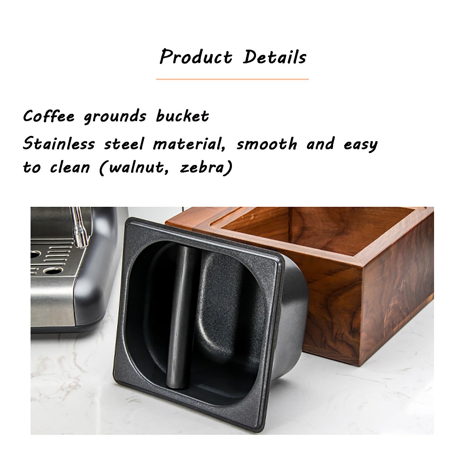 Estación de soporte para prensas de espresso, alfombrilla de madera con caja de golpes para portafiltros de 58 mm, soporte de filtro de café para baristas profesionales y elaboración casera