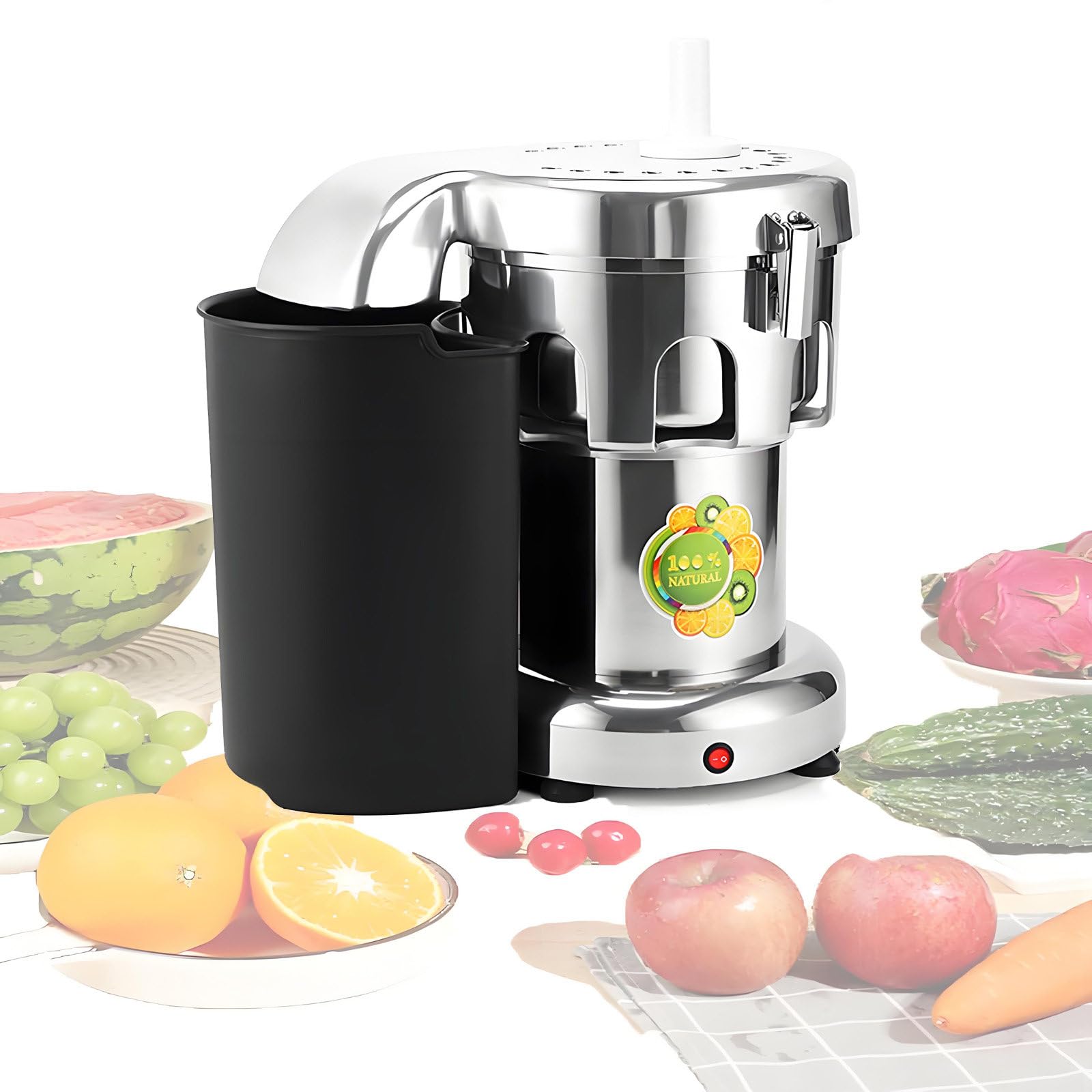 Professional Commercial Juice Extractor 370W 550W Large Feed Chute Heavy Duty Centrifugal Juicer Machine with Large-Diameter Juice Outlet