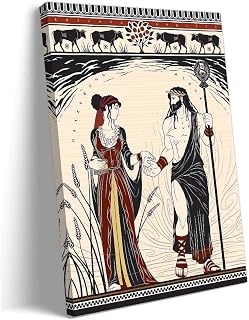 Stantini Greek Mythology Decor Hades and Persephone Decor Poster Canvas Wall Art Pictures Bathroom Decorative Pictures for Bedroom Print Artwork (24.00''x36.00'',Framed)