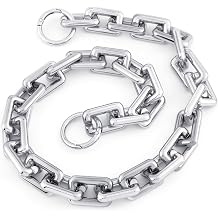Pndeyo Bag Extender Chain for Women, Metal Purse Straps Extenders, Flat Purse Chain Strap Charms Accessories for Wallets Handbags Crossbody Shoulder DIY Bags- Silver