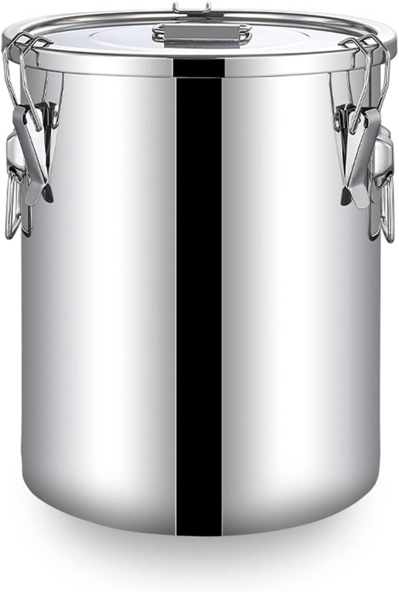 Bidon de stockage de thé hermétique seau à vin inox de 16 litres